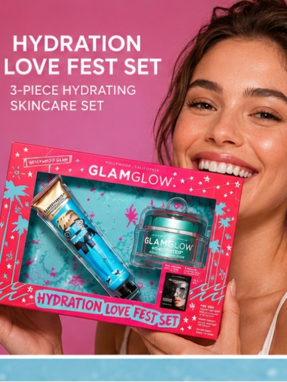 NEW 3 Pc Set Glamglow Hydration Love Fest